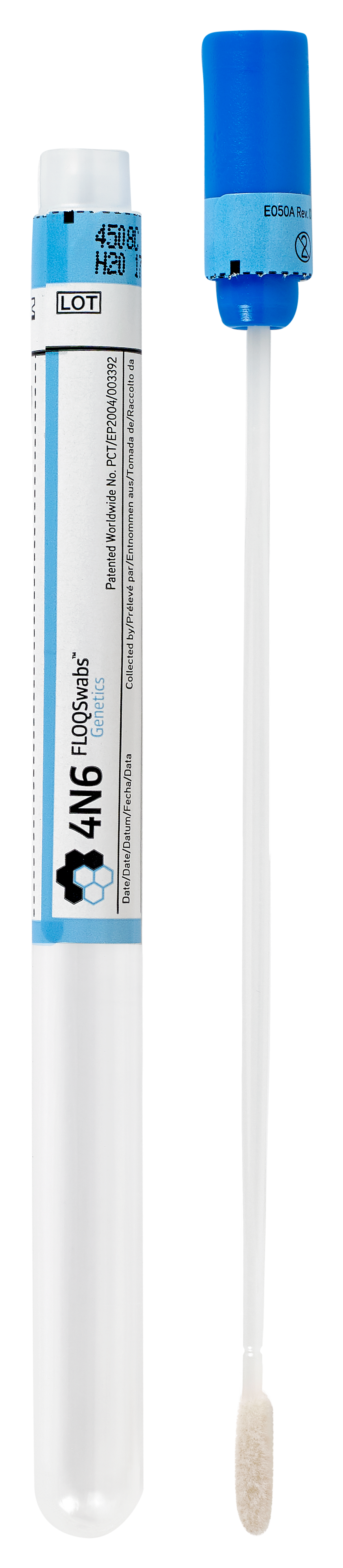 4N6 FLOQSwabs® Genetics (Casework) 4508C Regular 4N6FLOQSwab® Flocked Swab with Tube, Sterile