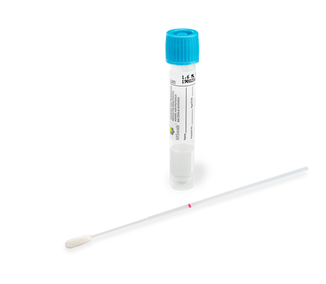 MSwab™ 404C.R Regular Flocked Swab and 1.6 mL MSwab™ Medium, Sterile MSwab™ 404C.R Regular Flocked Swab and 1.6 mL MSwab™ Medium, Sterilelly Packaged, Sterile