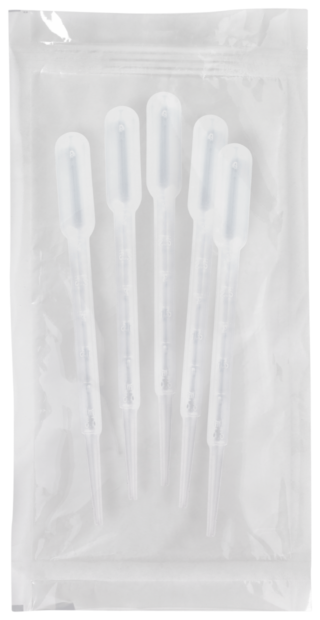 Disposable Transfer Pipet 200CS05 Transfer Pipet Grad. up to 3 mL at 0.5 mL Intervals - 5 per Peel Pouch, Sterile