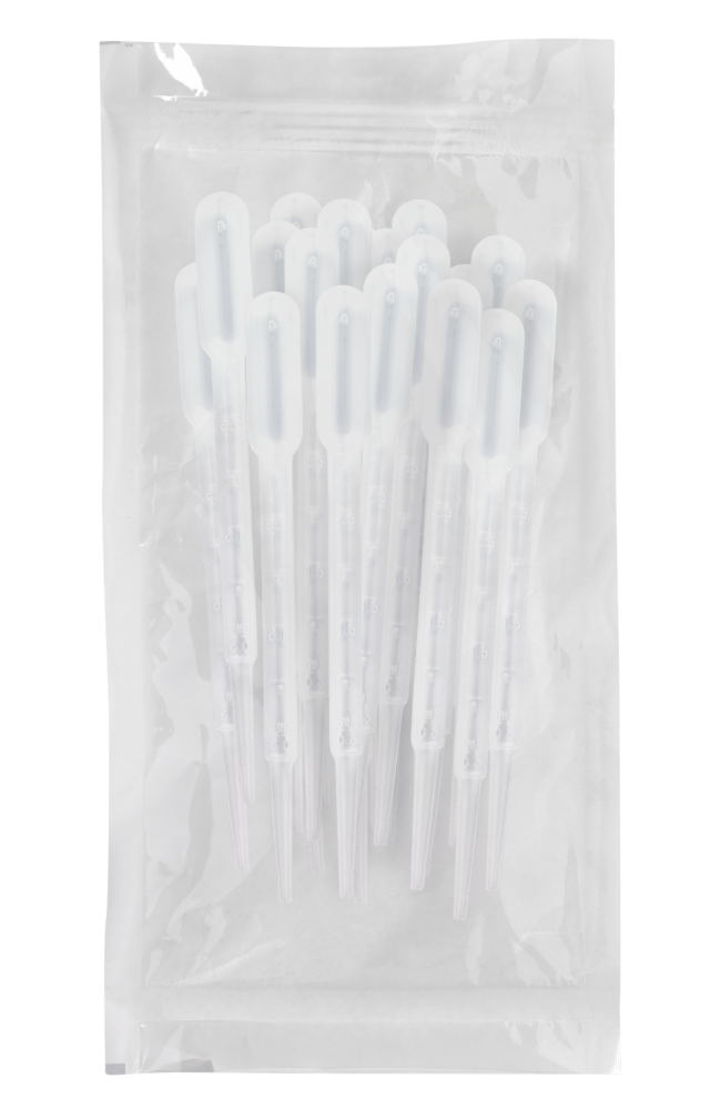 Disposable Transfer Pipet 200CS20 Transfer Pipet Grad. up to 3 mL at 0.5 mL Intervals with 3.5 mL - 20 per Peel Pouch, Sterile