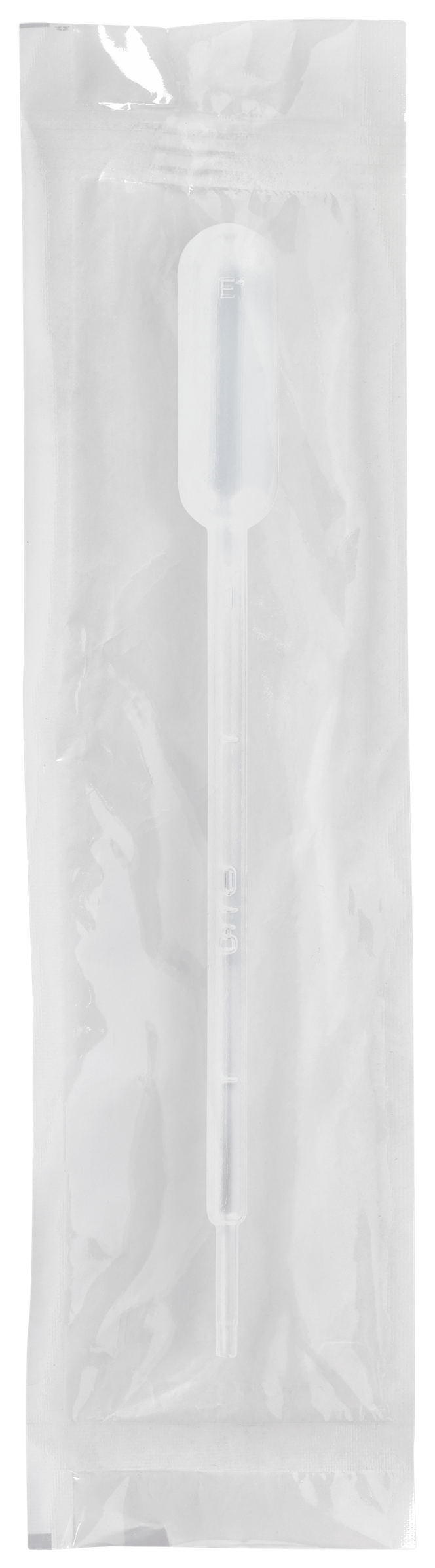 150mm Disposable Transfer Pipet Graduated up to 1 mL at 0.25 mL Intervals with 3.5 mL Bulb Draw and 23 drops/mL - Individually Wrapped, Sterile