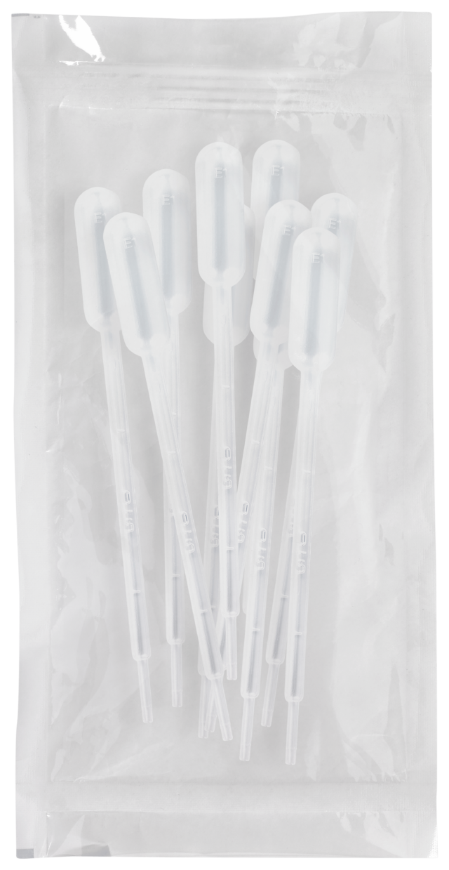 Disposable Transfer Pipet 201CS10 Transfer Pipet Grad. up to 1 mL at 0.25 mL Intervals - 10 per Peel Pouch, Sterile