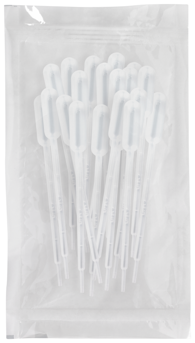 Disposable Transfer Pipet 201CS20 Transfer Pipet Grad. up to 1 mL at 0.25 mL Intervals -20 per Peel Pouch, Sterile