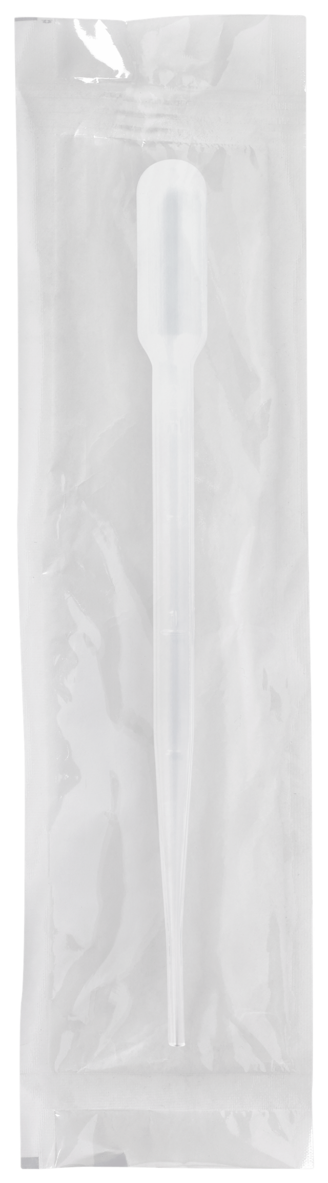 155mm Disposable Transfer Pipet for Blood Bank Graduated Up to 2 mL at 0.5 mL Intervals with 2.4 mL Bulb Draw and 22 drops/mL - Individually Wrapped, Sterile