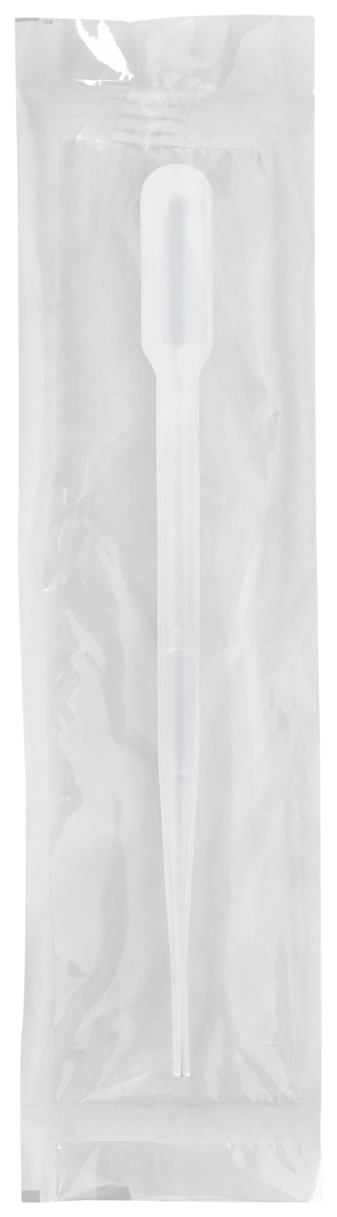 155mm Disposable Transfer Pipet for Blood Bank Graduated Up to 2 mL at 0.5 mL Intervals with 2.4 mL Bulb Draw and 22 drops/mL - Individually Wrapped, Sterile