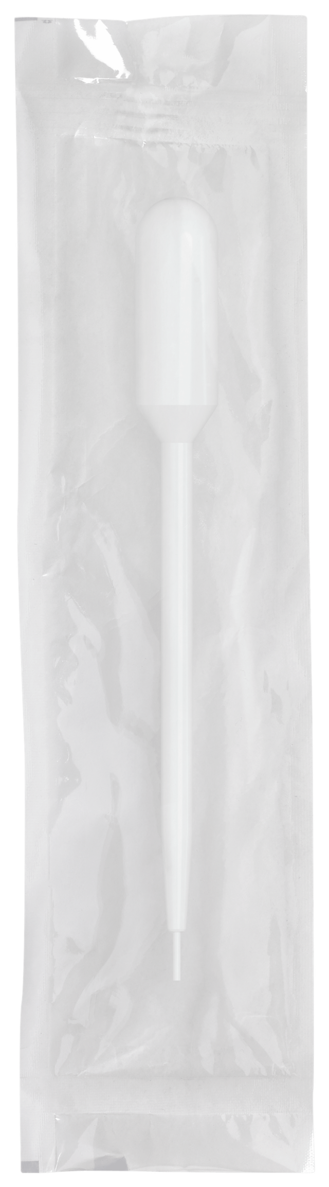 144mm Disposable Transfer Pipet w/ Fine Tip - Non-Graduated with 3.5 mL Bulb Draw and 65 drops/mL - Individually Wrapped, Sterile