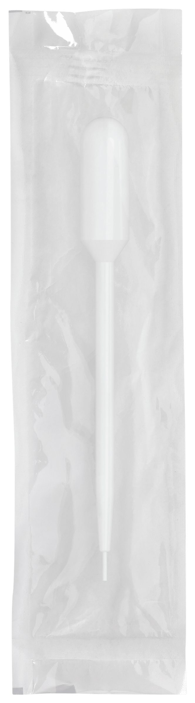 144mm Disposable Transfer Pipet w/ Fine Tip - Non-Graduated with 3.5 mL Bulb Draw and 65 drops/mL - Individually Wrapped, Sterile