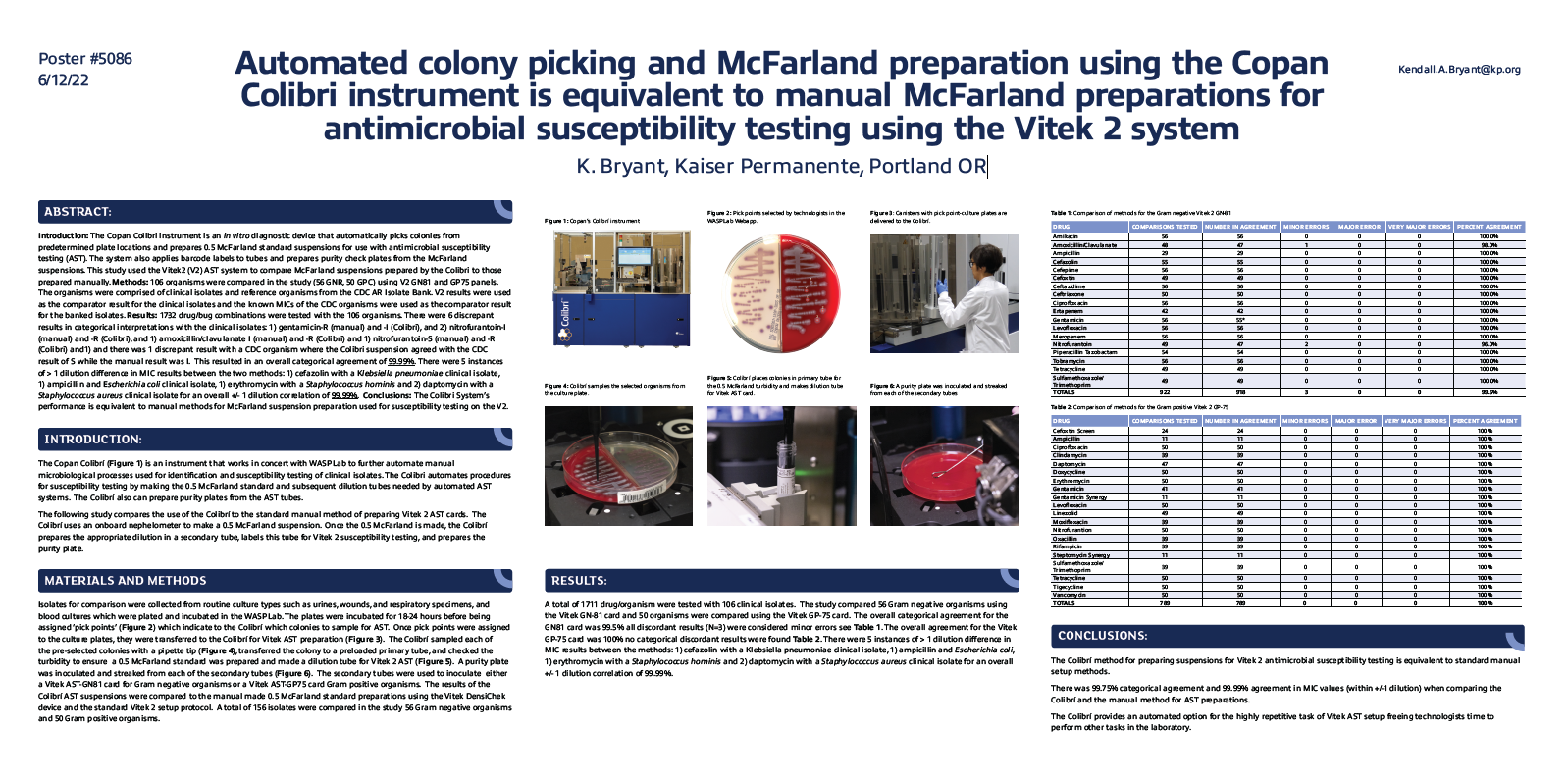 [Poster] Automated colony picking and McFarland preparation using the