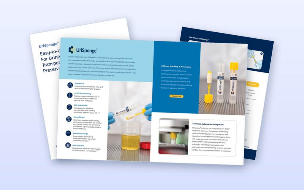 UriSponge® brochure preview. Open the brochure PDF.